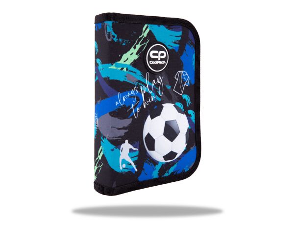 Penál Clipper 1 zip prázdný - Football Navy